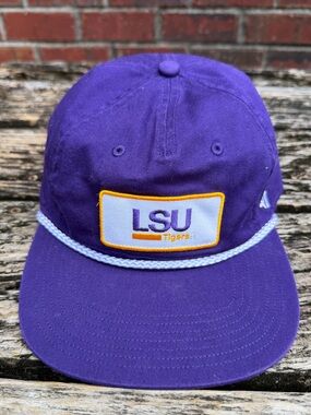 47 Brand LSU Tigers Purple Rope-Trim Hat Adjustable SnapBack Hat Cap BT1